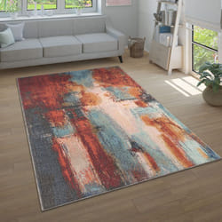 Paco Home - Tapis Salon Chambre Adulte Poils Ras Moderne Motif Abstrait Vintage 60x100 cm, Multicolore 4