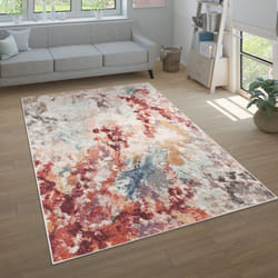 Paco Home - Tapis Salon Chambre Adulte Poils Ras Moderne Motif Abstrait Vintage 80x150 cm, Multicolore 3