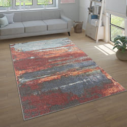 Paco Home - Tapis Salon Chambre Adulte Poils Ras Moderne Motif Abstrait Vintage 60x100 cm, Multicolore 2