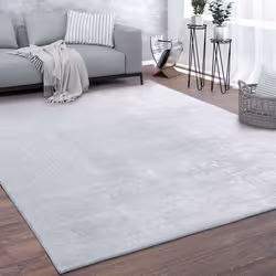 Paco Home Tapis Tapis À Poils Ras Doux Pour Salon Très Moelleux Lavable Gris 80x300 cm
