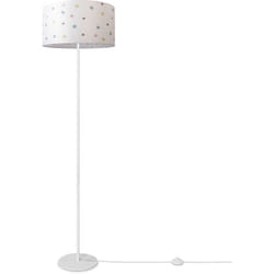 Paco Home - Lampadaire Salon Moderne E27 Lampe De Lecture Pied Rétro Abat-Jour Design 3 (Ø38 cm), Lampadaire à un pied - Blanc
