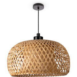 Paco Home - Plafonnier Bambou Suspension Boho Salon Lampe En Osier Suspendue Vintage E27 Nature (Ø30cm), Lampe à suspension - Type 2