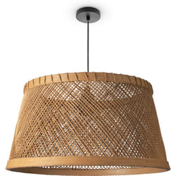 Paco Home - Plafonnier Bambou Suspension Boho Salon Lampe En Osier Suspendue Vintage E27 Beige (Ø42 cm), Lampe à suspension - Type 3
