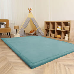 Paco Home - Tapis Chambre Enfant Bebe Fille Garcon Moelleux Antidérapant Moderne 140x200 cm, Bleu