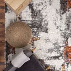 Paco Home Tapis Salon Chambre Adulte Poil Long Shaggy Motif Abstrait 3D Vintage 120x160 cm, Multicolore 2