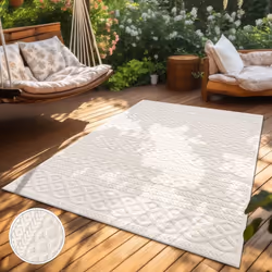 Paco Home Tapis Salon Chambre Adulte Poils Ras Uni Motif Boho Motif Scandinave Crème Crème Crème 80x250 cm