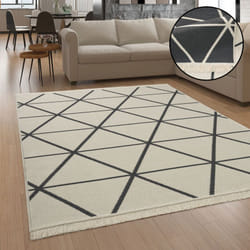 Paco Home - Tapis Salon Chambre Adulte Lavable En Machine Motif Scandinave Motif Boho 120x160 cm, Anthracite 4