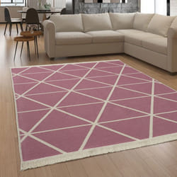 Paco Home Tapis Salon Chambre Adulte Lavable En Machine Motif Scandinave Motif Boho 140x200 cm, Pink 2