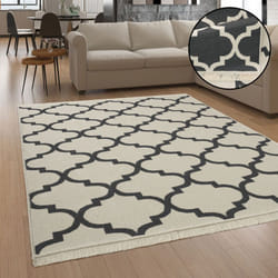 Paco Home Tapis Salon Chambre Adulte Lavable En Machine Motif Scandinave Motif Boho 60x180 cm, Anthracite 3