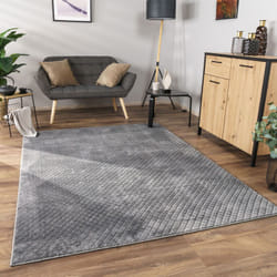 Paco Home Tapis Salon Chambre Adulte Poils Ras Motif Scandinave Motif Boho 3D 60x100 cm, Anthracite