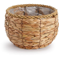 Vaso Portavaso Grande Fioriera Interni Set Vaso Per Piante Vimini Intrecciato Fiori Legno Pellicola Nature, 2pcs Set / Design 1 - Paco Home