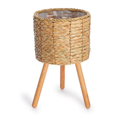 Paco Home - Vaso Portavaso Grande Fioriera Interni Set Vaso Per Piante Vimini Intrecciato Fiori Legno Pellicola Nature, 3pcs Set / Design 2