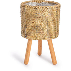 Paco Home Vaso Portavaso Grande Fioriera Interni Set Vaso Per Piante Vimini Intrecciato Fiori Legno Pellicola Nature, 2pcs Set / Design 10
