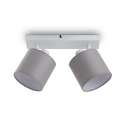 Paco Home - Suspension led Applique Plafonnier Salon Salle à Manger Chambre Uni E14 Gris - Blanc, Applique murale 2xE14