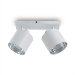 Paco Home - Suspension led Applique Plafonnier Salon Salle à Manger Chambre Uni E14 Blanc - Argent, Applique murale 2xE14