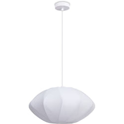 Paco Home - Suspension Lampe Suspendue Salon Chambre Salle à Manger Moderne Nylon E27 Blanc, Lampe à suspension - Type 2