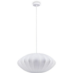 Paco Home - Suspension Lampe Suspendue Salon Chambre Salle à Manger Moderne Nylon E27 Blanc, Lampe à suspension - Type 6