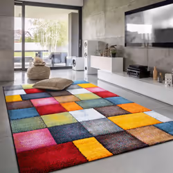 Mettez des couleurs dans votre vie ! Avec ces tapis exceptionnels, votre pièce préférée dégage un charme bigarré. Le motif so ...