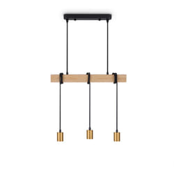 Paco Home - Suspension Lampe Suspendue Salon Salle à Manger Cuisine Vintage E27 Laiton, Suspension 3xE27