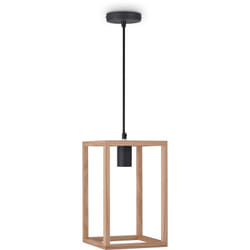 Paco Home - Suspension Déco Salon Luminaire Salle à Manger Lampe Chambre Bois E27 Bois, Lampe à suspension - Type 4