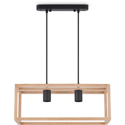 Paco Home - Suspension Déco Salon Luminaire Salle à Manger Lampe Chambre Bois E27 Bois, Lampe à suspension - Type 5