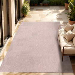 Paco Home - Tapis Intérieur Et Extérieur Balcon Terrasse Tapis Cuisine Monochrome Moucheté Pink, 200x280 cm
