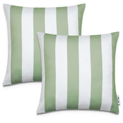 Lot De 2 Housse Coussin 45x45 Housse Coussin Déco Rayures Intérieur Extérieur 2pcs-Set, Grün 1 (de) - Paco Home