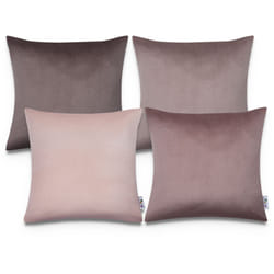 Paco Home - Velours Housse De Coussin Lot De 4 Housses Coussin Déco Salon Canapé 4pcs-Set, Rosa (de)