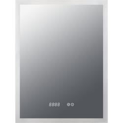 Miroir led Salle de Bains Interrupteur Tactile Fonction Mémoire Élégant Moderne Type 1, 60x80 cm - Paco Home