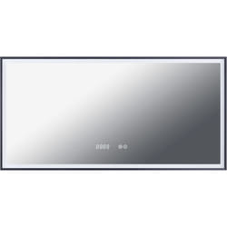 Miroir led Salle de Bains Interrupteur Tactile Fonction Mémoire Élégant Moderne Type 6, 120x60 cm - Paco Home