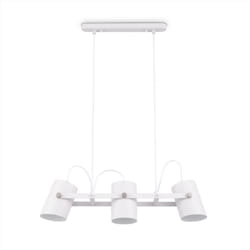 Paco Home - Suspension Salon Salle à Manger Lampe Suspendue Table à Manger Industriel Blanc 2, Suspension à 3 flamme