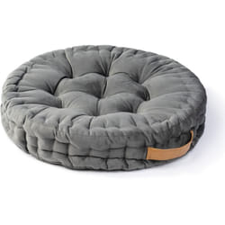 Paco Home - Coussin De Sol Coussin Assise Diverses Couleurs Intérieur Rond Yoga Méditation Gris, 60x60x8cm