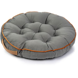Paco Home Coussin De Sol Coussin Assise Diverses Couleurs Intérieur Rond Yoga Méditation Gris, 58x58x6cm