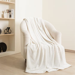 Paco Home - Couverture Douce Moelleuse Couverture Salon Jeté Couverture Douce Plaid Canapé Beige, 150x200cm