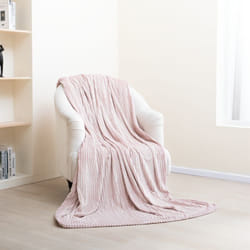 Paco Home - Couverture Douce Moelleuse Couverture Salon Jeté Couverture Douce Plaid Canapé Rose, 150x200cm