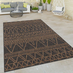 Paco Home Tapis Exterieur Terrasse Salon Cuisine Abstrait Motif Ethnique Motif Beige Gris 200x280 cm
