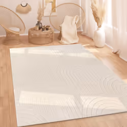 Plongez dans l’élégance intemporelle de notre collection de tapis de couleur crème;! Les motifs minimalistes scandinaves conf ...