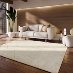 Paco Home - Tapis Salon Chambre Adulte Poils Ras Geometrique Scandinave Moderne 3D Crème 80x150 cm