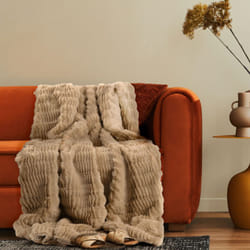 Paco Home - Décoration Salon Couverture Couverture Douillette Couvre-Lit Chambre à Coucher Beige, 150x200cm