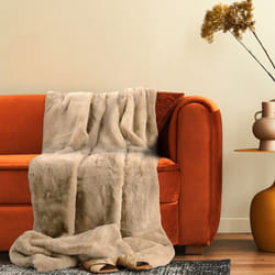 Paco Home - Décoration Salon Couverture Couvre-Lit Couverture Canapé Lavable Moelleux Doux Beige, 200x240cm