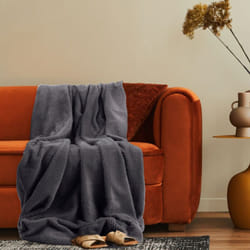 Paco Home - Décoration Salon Couverture Couvre-Lit Boho Couverture Canapé Lavable Moelleux Anthracite, 150x200cm