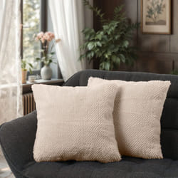 Housse De Coussin Set De 2 Décors Salon Housse De Coussin De Canapé De Coussin Beige, 2pcs-Set - Paco Home