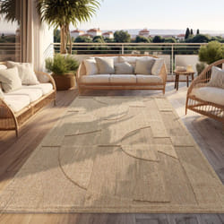 Paco Home - Tapis D'Extérieur Résistant Aux Intempéries Balcon Salon Boho Design Beige 80x150 cm