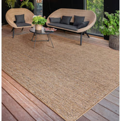 Paco Home - Tapis Exterieur Terrasse Salon Cuisine Lavable En Machine Motif Boho Uni 120x160 cm, Beige 2