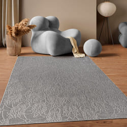 Paco Home - Tapis Exterieur Terrasse Salon Cuisine Vintage Oriental Lavable En Machine 120x160 cm, Anthracite 3