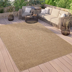 Paco Home - Tapis Exterieur Terrasse Salon Cuisine Vintage Oriental Lavable En Machine 160x220 cm, Beige 3
