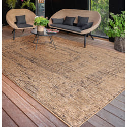 Paco Home - Tapis Exterieur Terrasse Salon Cuisine Lavable En Machine Motif Boho Uni 80x150 cm, Beige 4