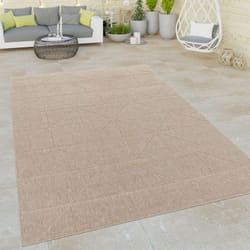 Paco Home - Tapis Exterieur Terrasse Salon Cuisine Motif Abstrait Motif Geometrique Beige 160x230 cm