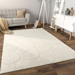 Paco Home - Tapis Salon Chambre Adulte Poils Ras Scandinave Motif Boho Motif Geometrique 200x280 cm, Crème 6