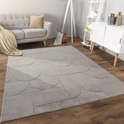 Paco Home Tapis Salon Chambre Adulte Poils Ras Scandinave Motif Boho Motif Geometrique 200x280 cm, Gris 6